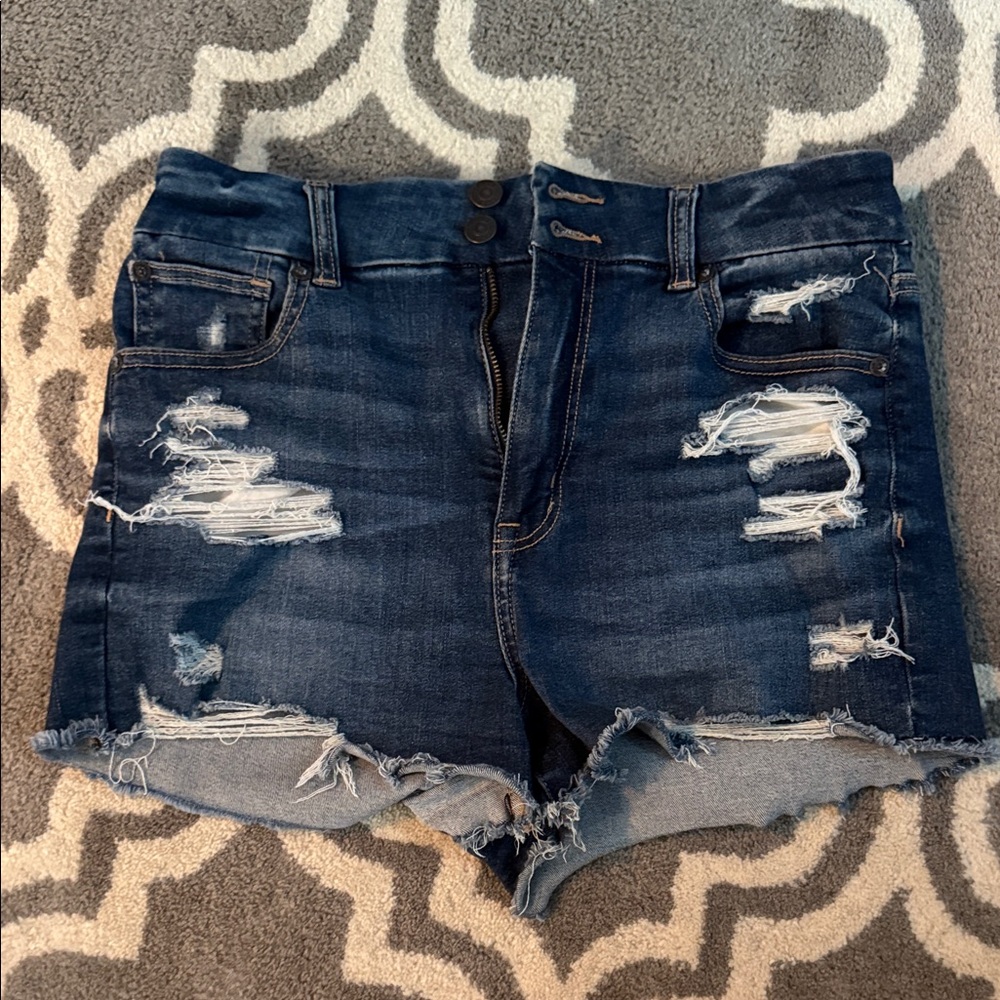 American Eagle Outfitters Ripped Blue Jean Shorts